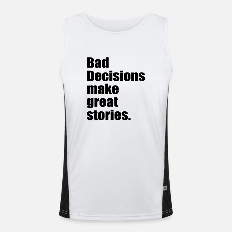 bad decisions Funktionelles Kontrast-Tank Top für Männer 