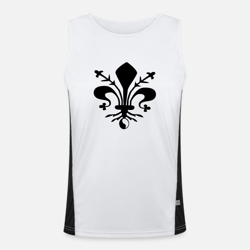 ying yang lys royal Débardeur respirant contrasté Homme 
