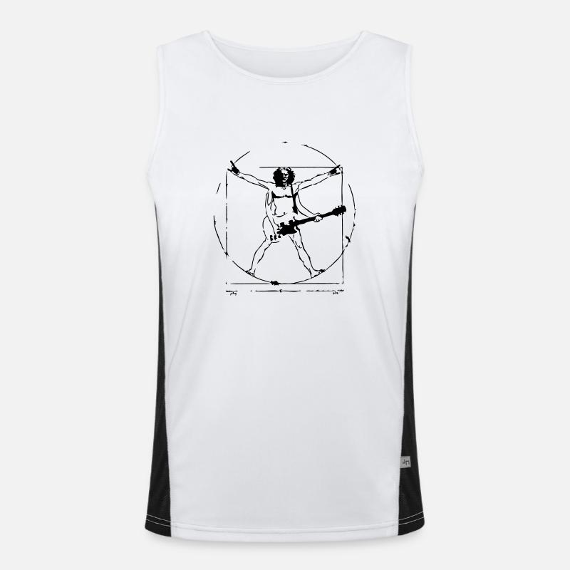 Da Vinci Rock Funktionelles Kontrast-Tank Top für Männer 