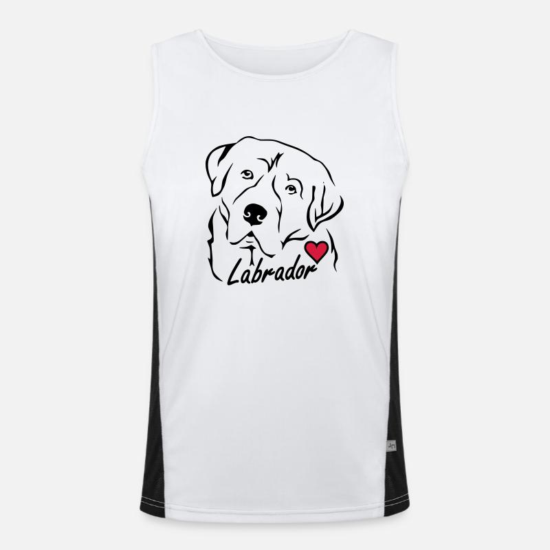 Labrador ❤ Funktionelles Kontrast-Tank Top für Männer 