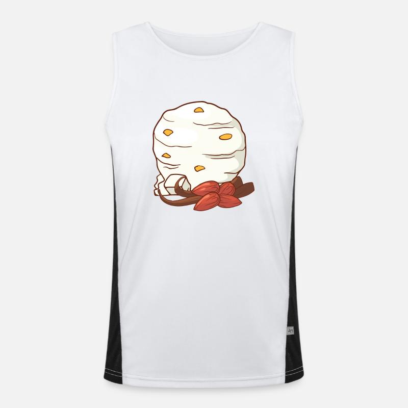 Vanille Mandel Eis Speiseeis Eiskrem Eiscreme Funktionelles Kontrast-Tank Top für Männer 