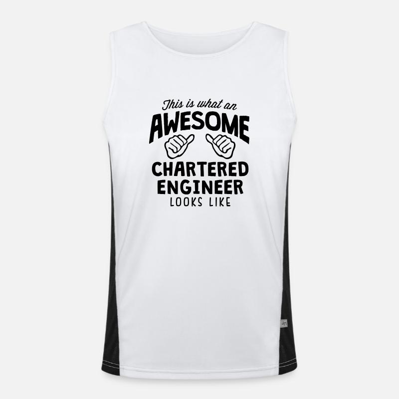 awesome chartered engineer looks like Men's Functional Contrast Tank Top 