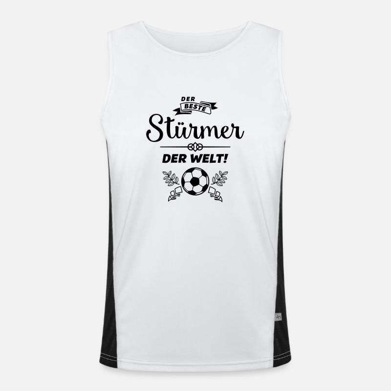 der beste stürmer Funktionelles Kontrast-Tank Top für Männer 