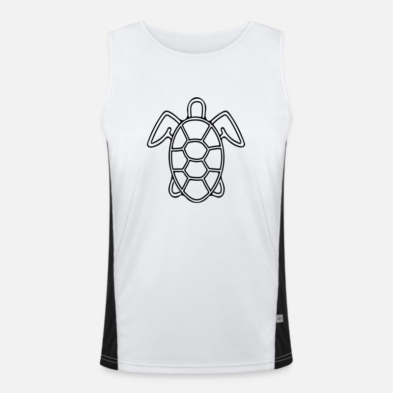 Vector Schildkröte Funktionelles Kontrast-Tank Top für Männer 