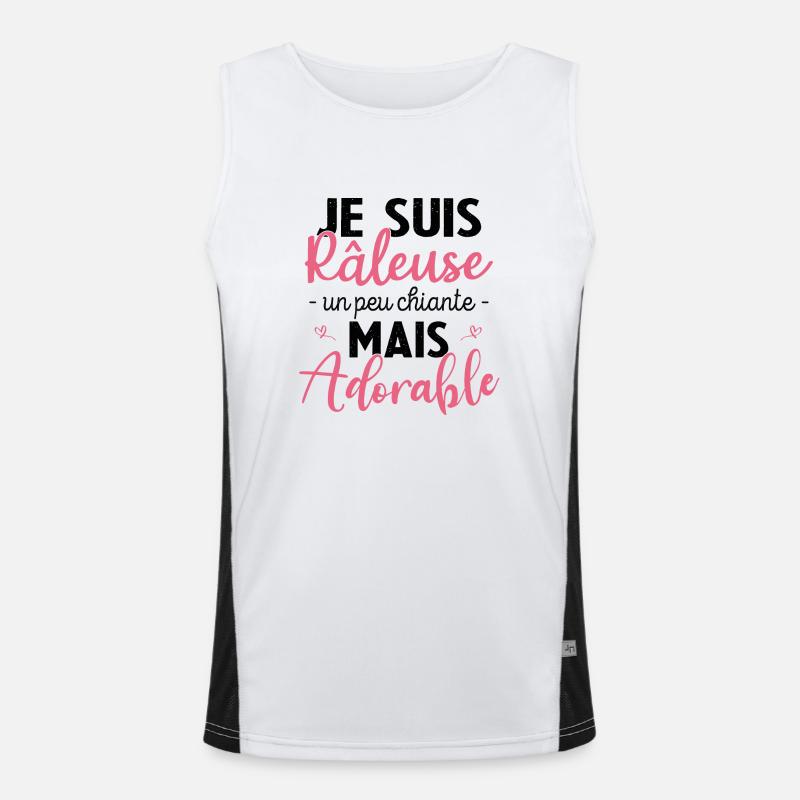 Je suis râleuse un peu chiante mais adorable Débardeur respirant contrasté Homme 