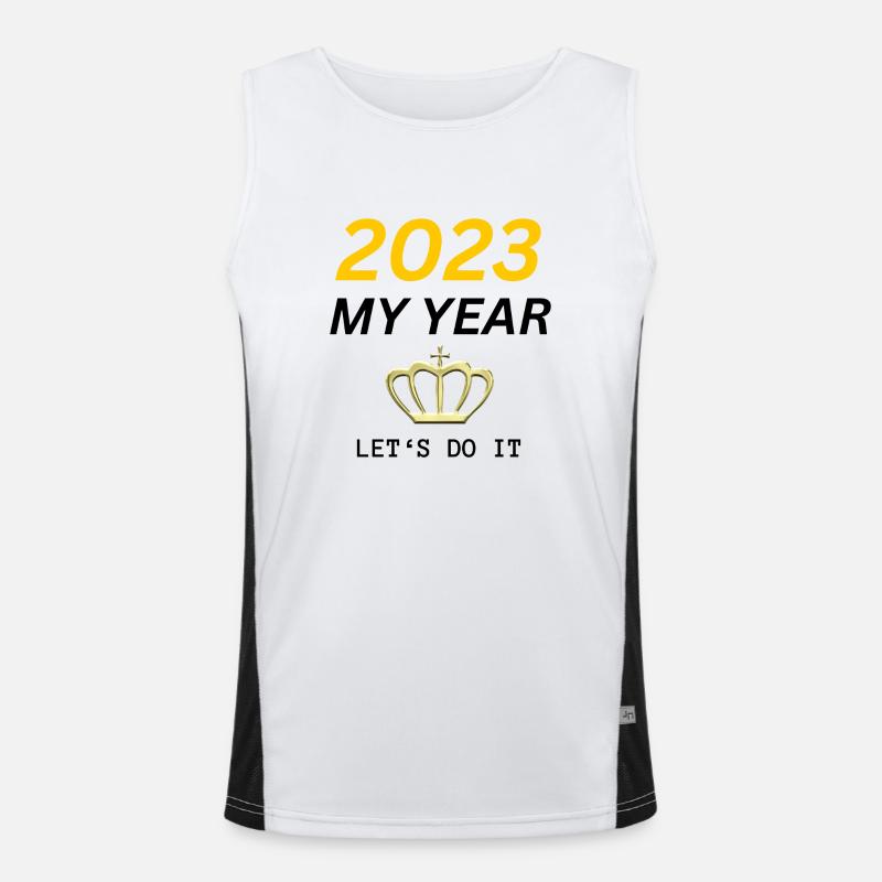 2023 MY YEAR, LET‘S DO IT Men's Functional Contrast Tank Top 