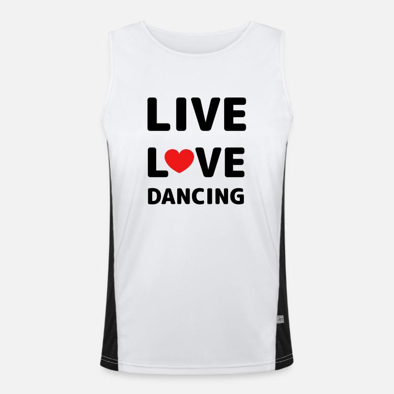 Dancing Dance Music Men's Functional Contrast Tank Top 