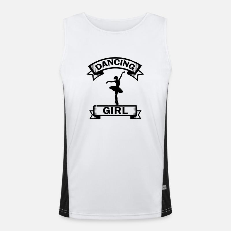 Dancing Dance Music Men's Functional Contrast Tank Top 