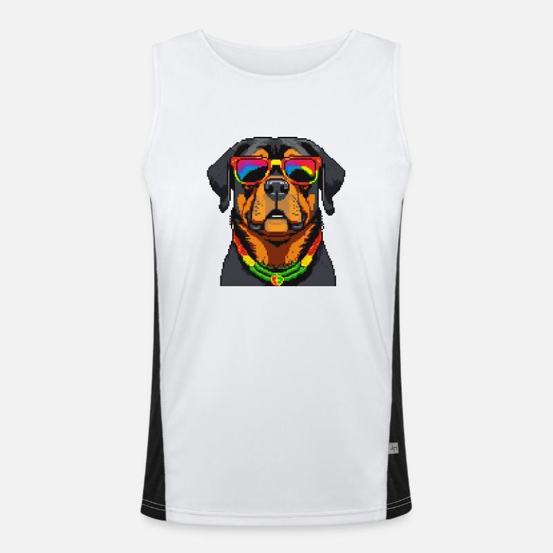 Rastafari Dog Men's Functional Contrast Tank Top 