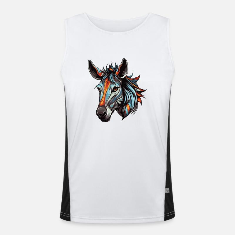 Horse Men's Functional Contrast Tank Top 