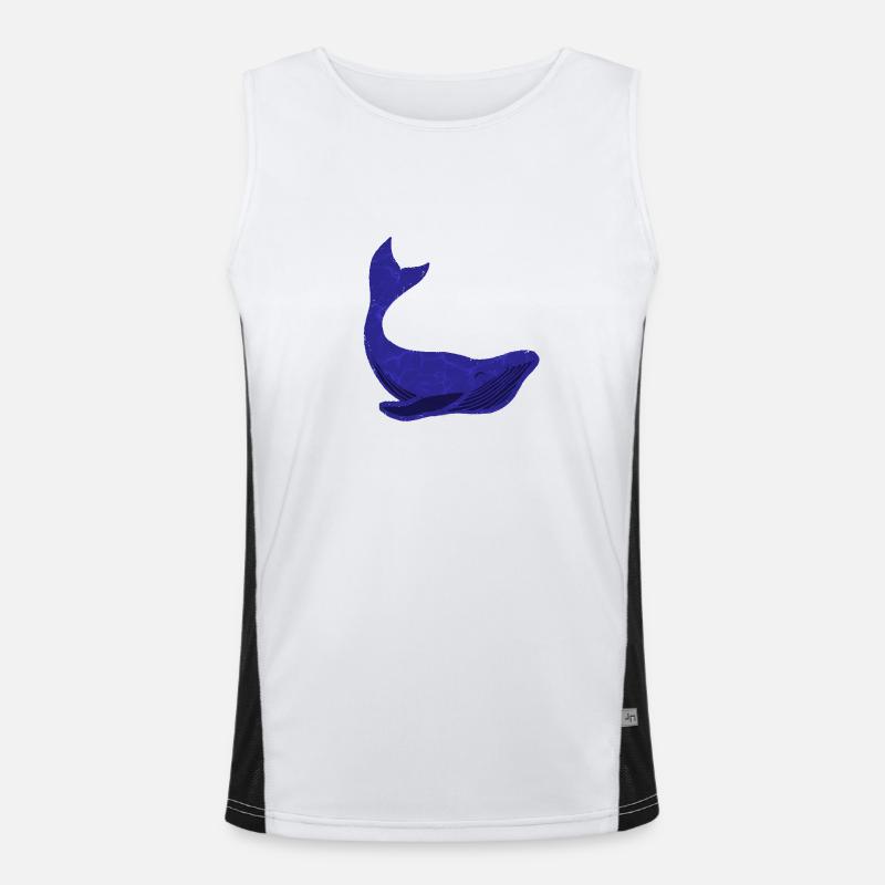 Blauwal Funktionelles Kontrast-Tank Top für Männer 
