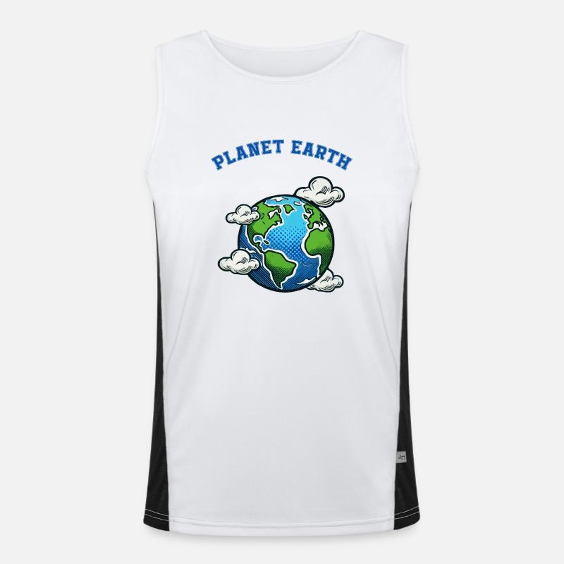 erde Funktionelles Kontrast-Tank Top für Männer 