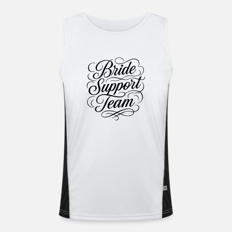 Bride Support Team Wedding - Men's Functional Contrast Tank Top  - white/black