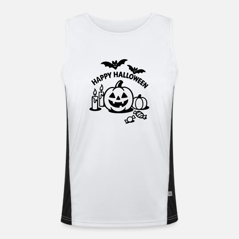 Halloween Pumpkin Funktionelles Kontrast-Tank Top für Männer 
