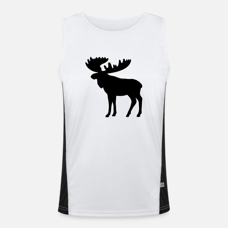 Elch Funktionelles Kontrast-Tank Top für Männer 
