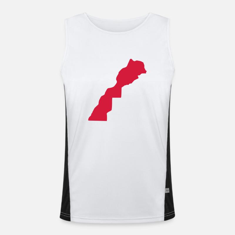 Marokko Funktionelles Kontrast-Tank Top für Männer 