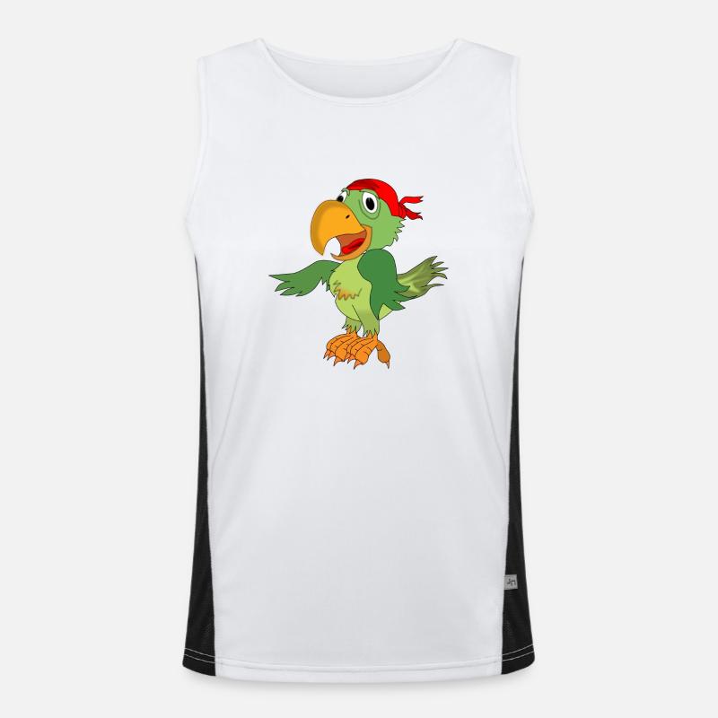 Parrot Pirate Corsair Men's Functional Contrast Tank Top 