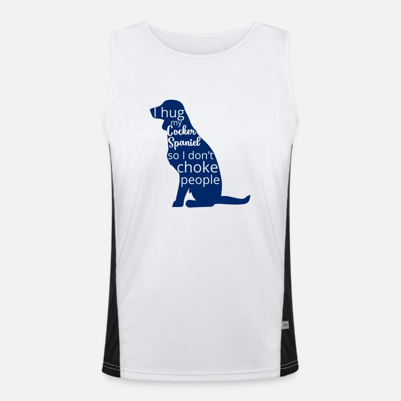 Hund / Cocker Spaniel: I Hug My Cocker Spaniel, So Funktionelles Kontrast-Tank Top für Männer 