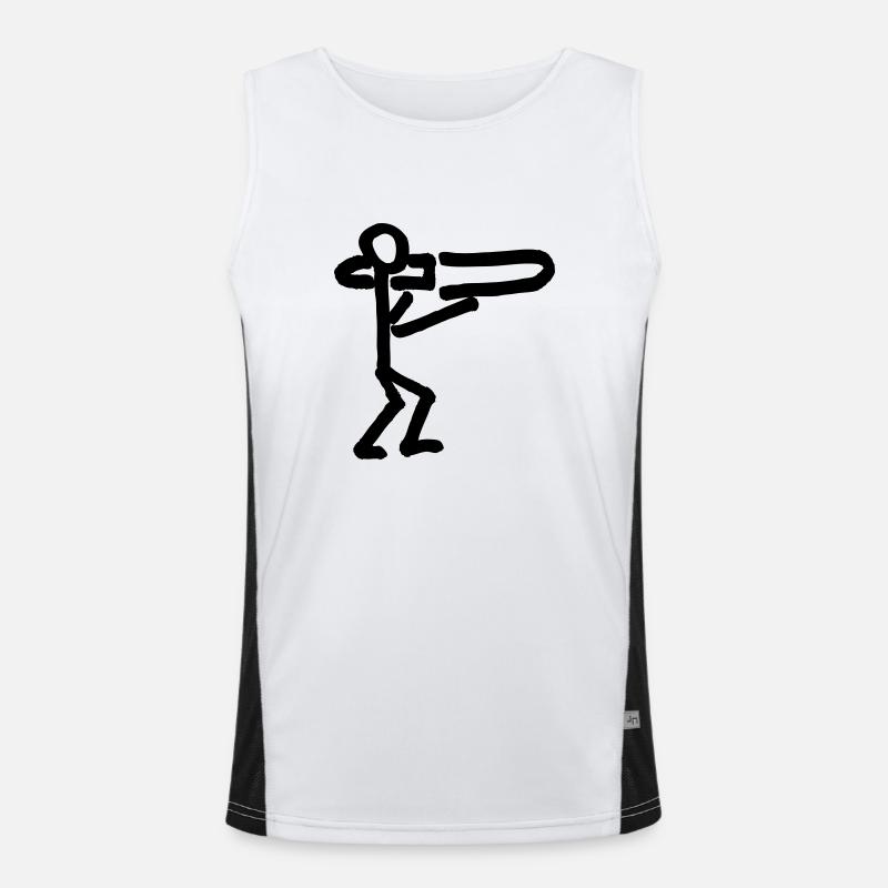 Musikant mit Posaune Funktionelles Kontrast-Tank Top für Männer 