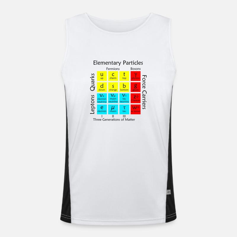 Elementary Particles - Men's Functional Contrast Tank Top  - white/black
