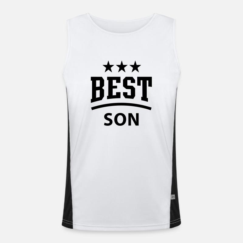 BEST SON 3 Star Funktionelles Kontrast-Tank Top für Männer 