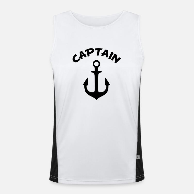 anker - Men's Functional Contrast Tank Top  - white/black