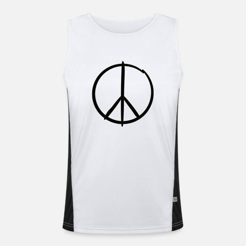 Peace Sign Men's Functional Contrast Tank Top 