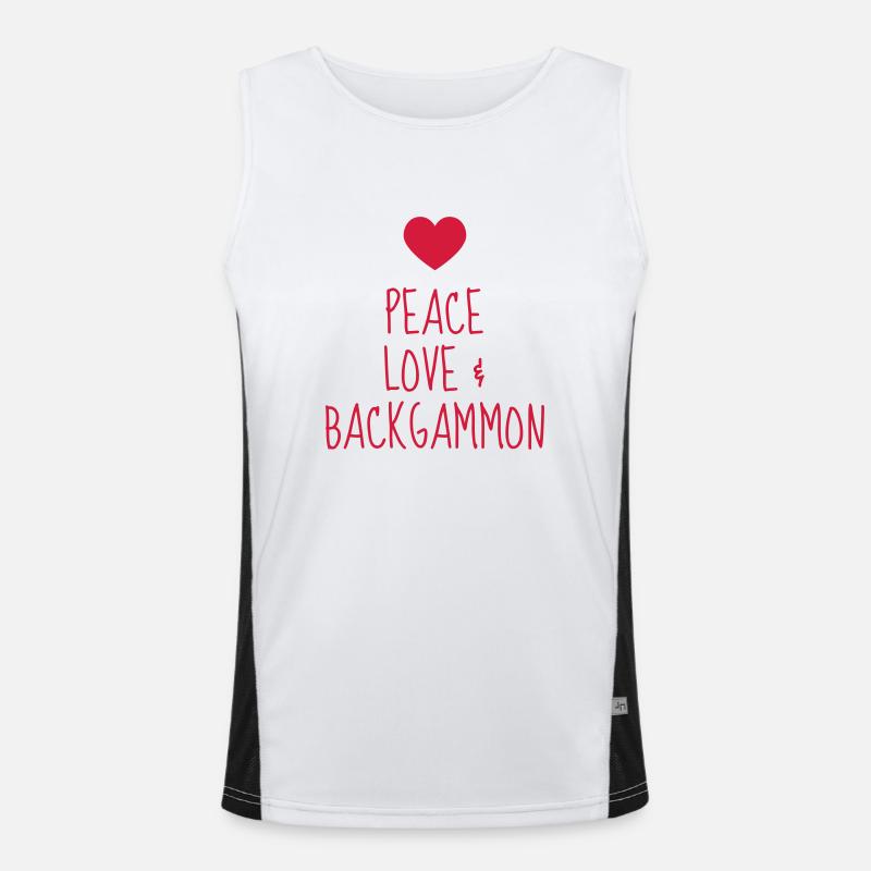 Backgammon / Spiel / Player / Schach Funktionelles Kontrast-Tank Top für Männer 