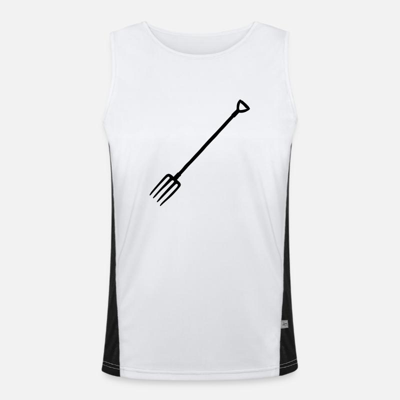 Silhouette Pitchfork Pitchfork Pitchfork Men's Functional Contrast Tank Top 