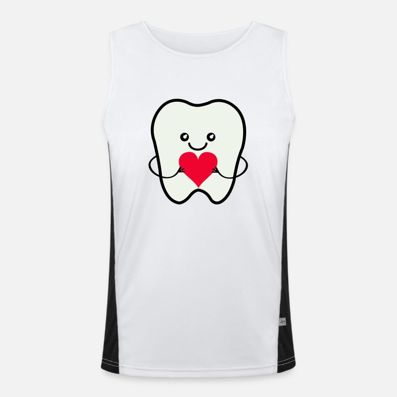 Dent Sourire Amour Débardeur respirant contrasté Homme 