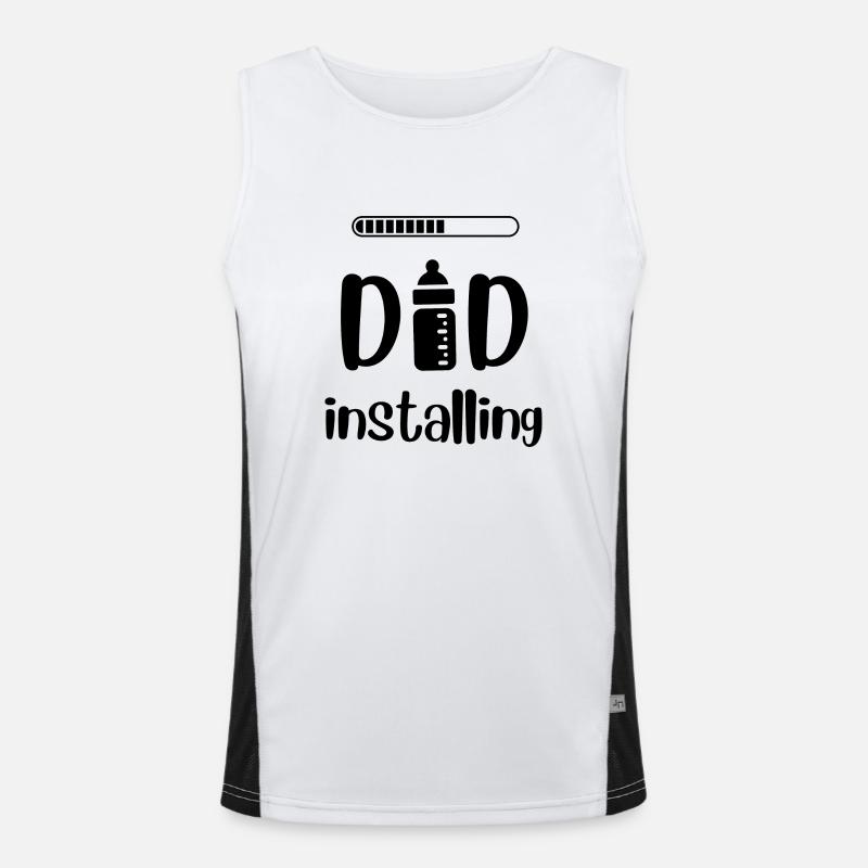 Dad-Modus installiert ... Noch 9 Monate Funktionelles Kontrast-Tank Top für Männer 