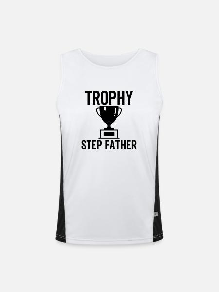 Trophäe Stiefvater - Funktionelles Kontrast-Tank Top für Männer  - Weiß/Schwarz