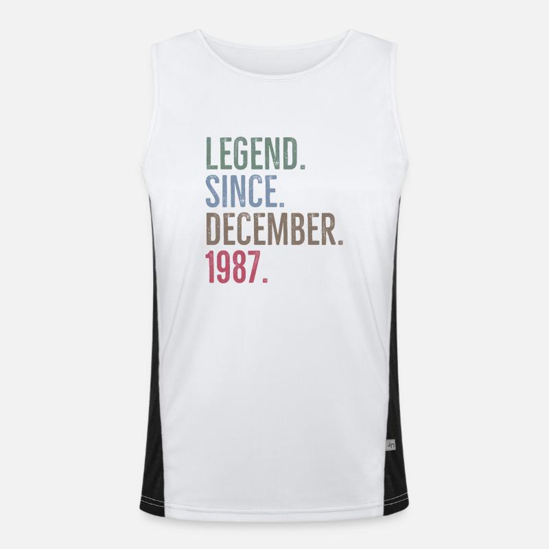 Legende seit Dezember 1987 Funktionelles Kontrast-Tank Top für Männer 