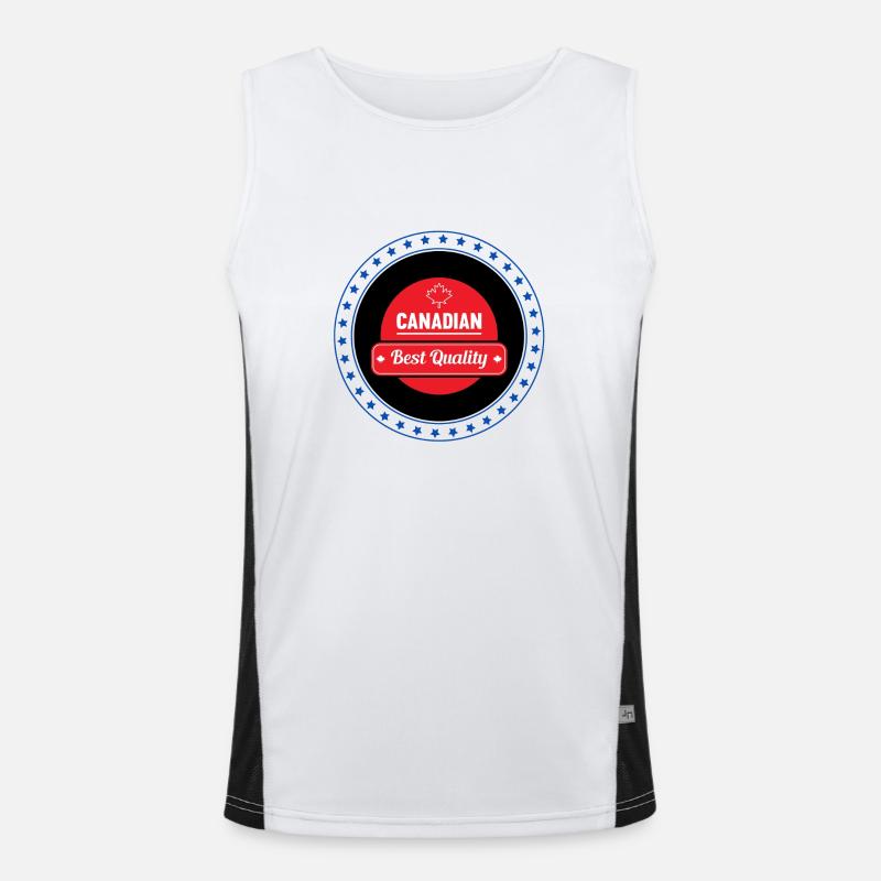 Canada, maple leaf. Men's Functional Contrast Tank Top 
