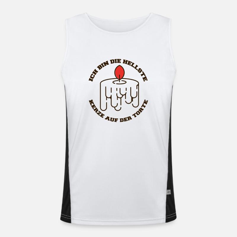 Hellste Kerze Auf Der Torte - Sprüche Deutsch Funktionelles Kontrast-Tank Top für Männer 