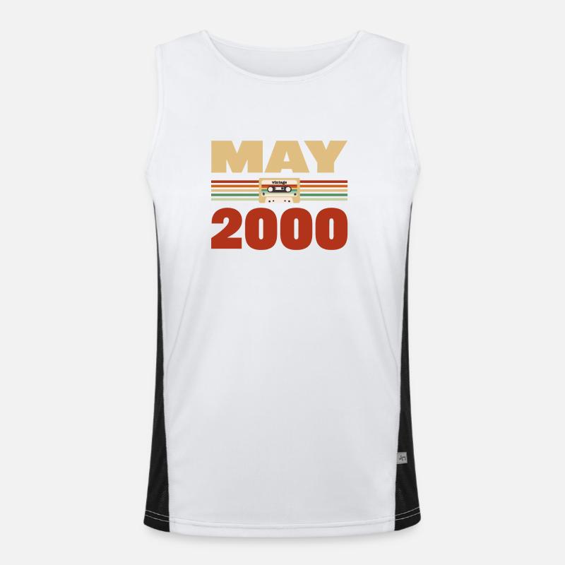 23. Geburtstag Mai Jahrgang 2000 Geschenkidee Funktionelles Kontrast-Tank Top für Männer 