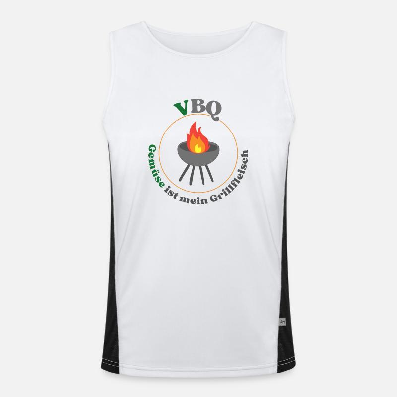 VBQ Gemüse ist mein Grillfleisch, vegetarisch Funktionelles Kontrast-Tank Top für Männer 