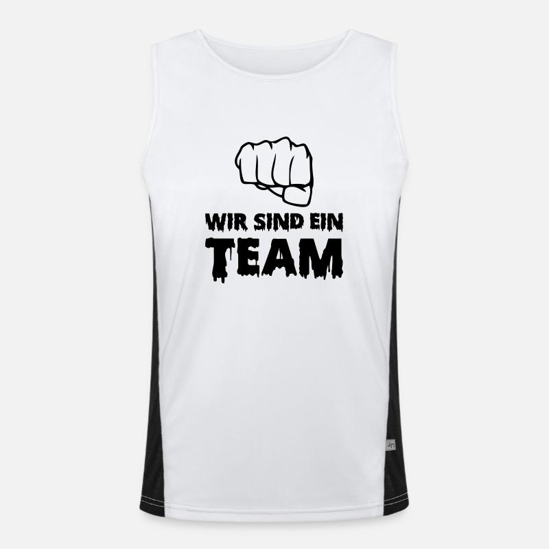 wir sind ein team Funktionelles Kontrast-Tank Top für Männer 