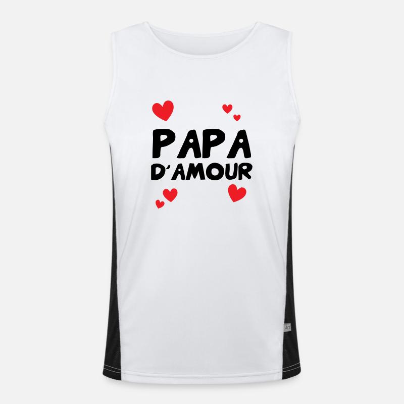 Love Daddy - Vatertag Funktionelles Kontrast-Tank Top für Männer 