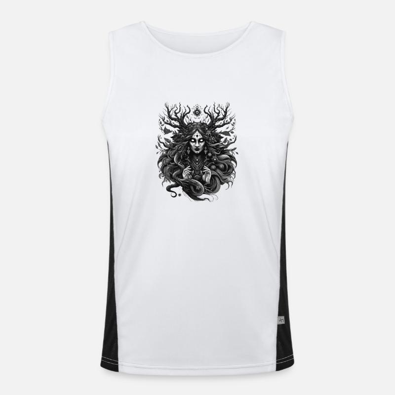 Dämonenfrau Funktionelles Kontrast-Tank Top für Männer 