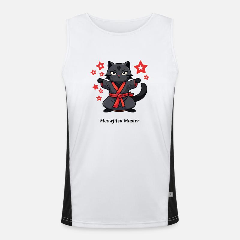 Meowjitsu Master Men's Functional Contrast Tank Top 