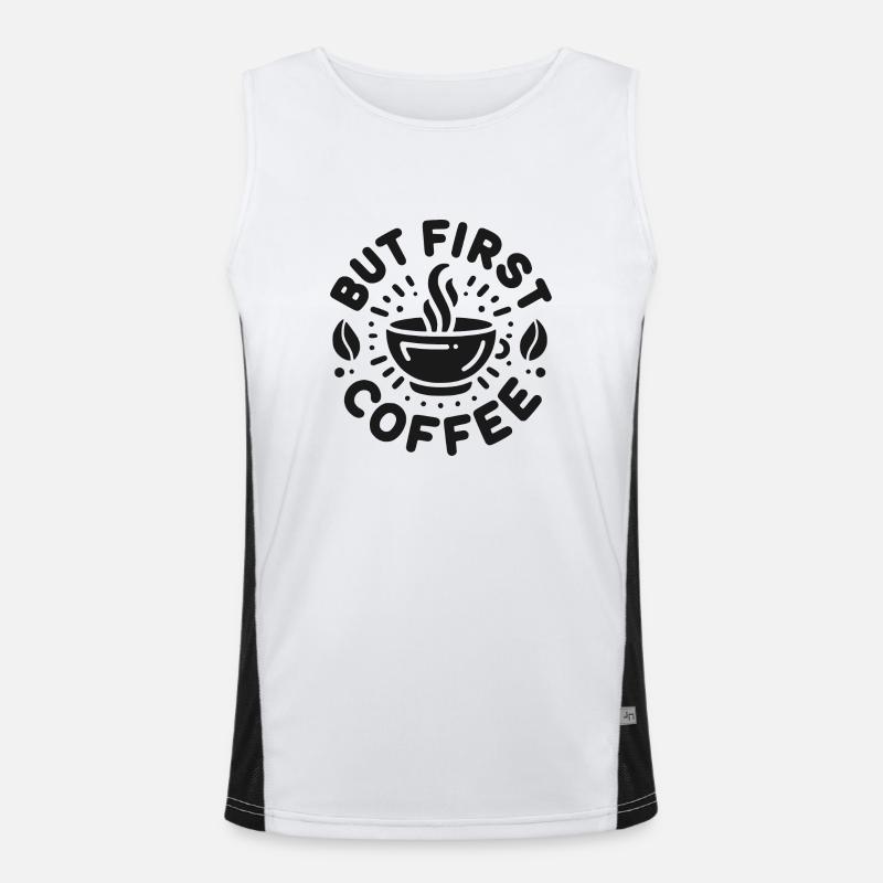 But First Coffee Men's Functional Contrast Tank Top 
