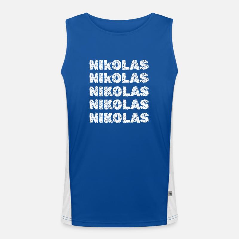 Nikolas als Nikolas Funktionelles Kontrast-Tank Top für Männer 