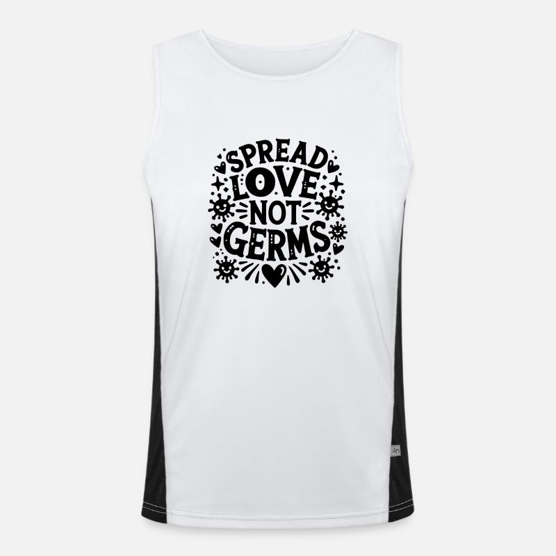 Spread Love Not Germs Men's Functional Contrast Tank Top 