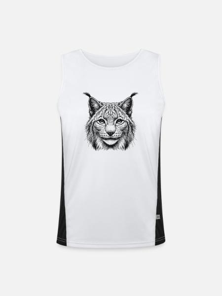 Lynx - Débardeur respirant contrasté Homme - blanc/noir
