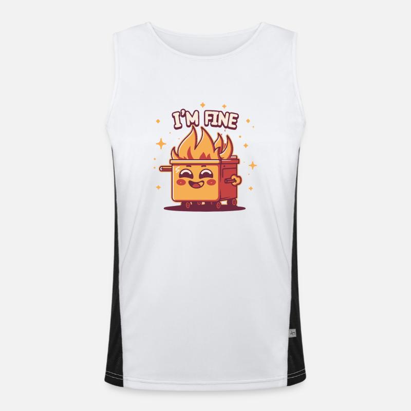 Dumpster Is Fine Men's Functional Contrast Tank Top 