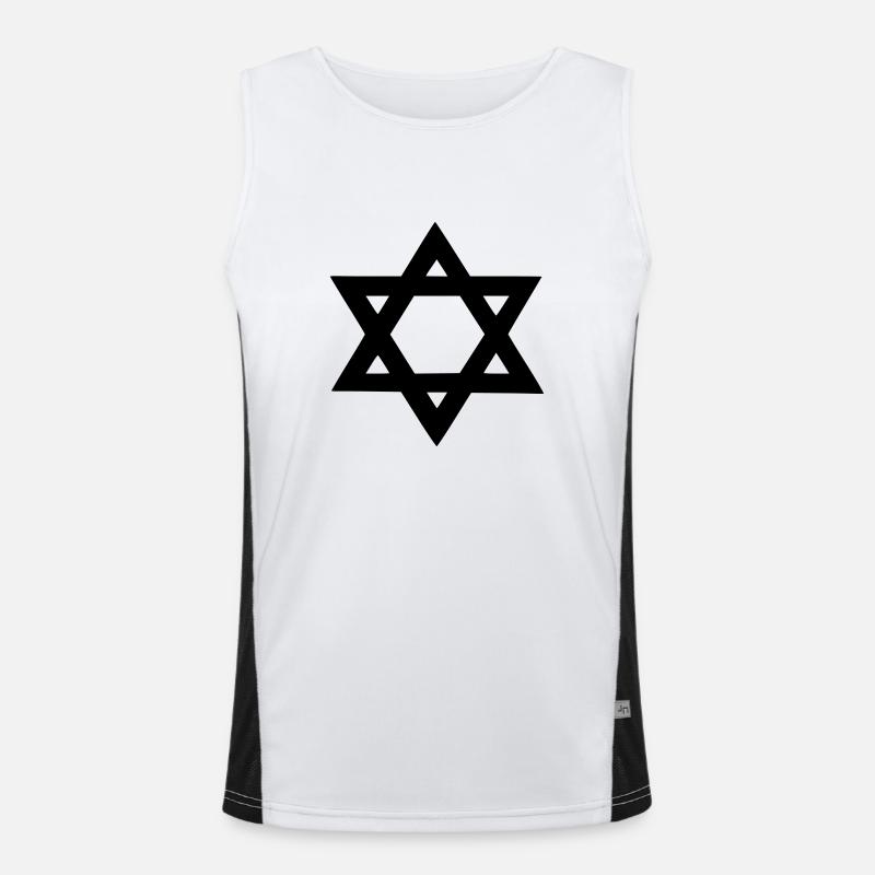 davidstern Funktionelles Kontrast-Tank Top für Männer 