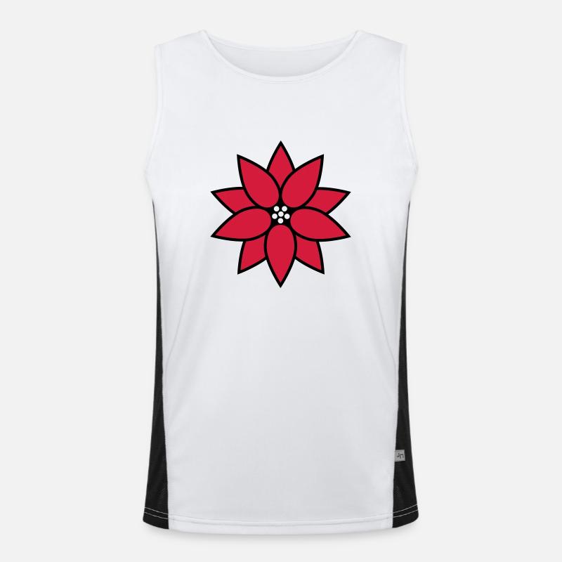 Weihnachtsstern Funktionelles Kontrast-Tank Top für Männer 
