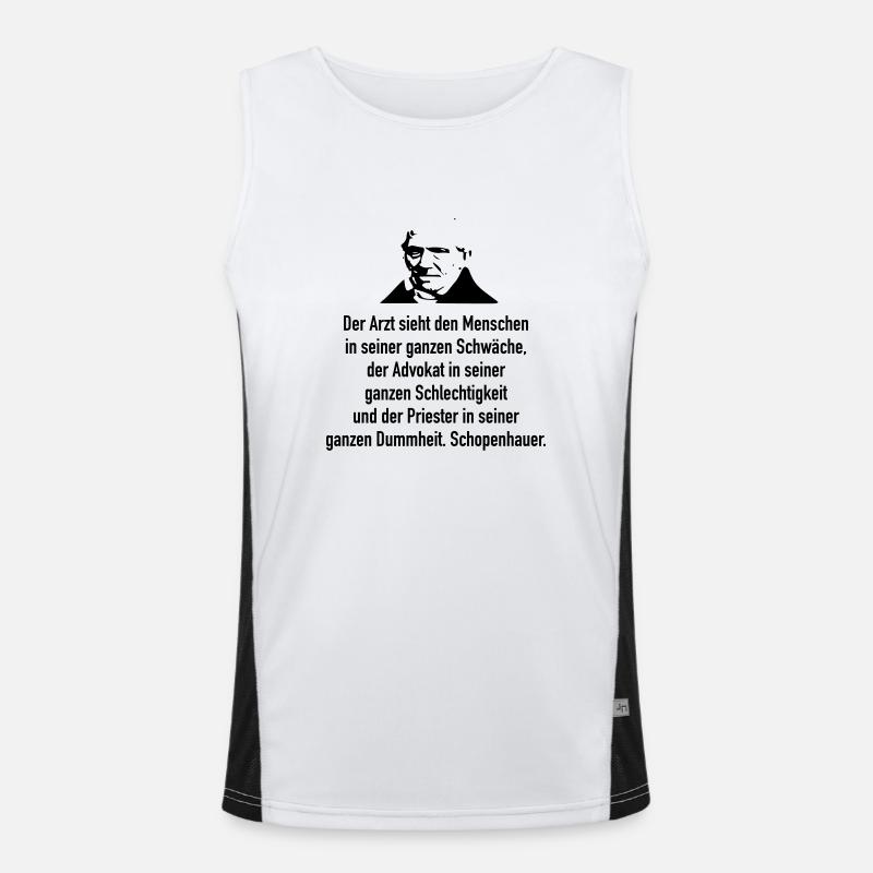 Schopenhauer: Der Arzt sieht den Menschen in sein Funktionelles Kontrast-Tank Top für Männer 