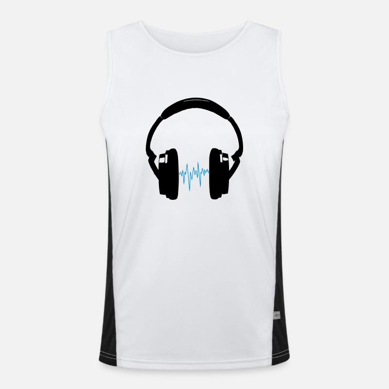 Kopfhörer Funktionelles Kontrast-Tank Top für Männer 